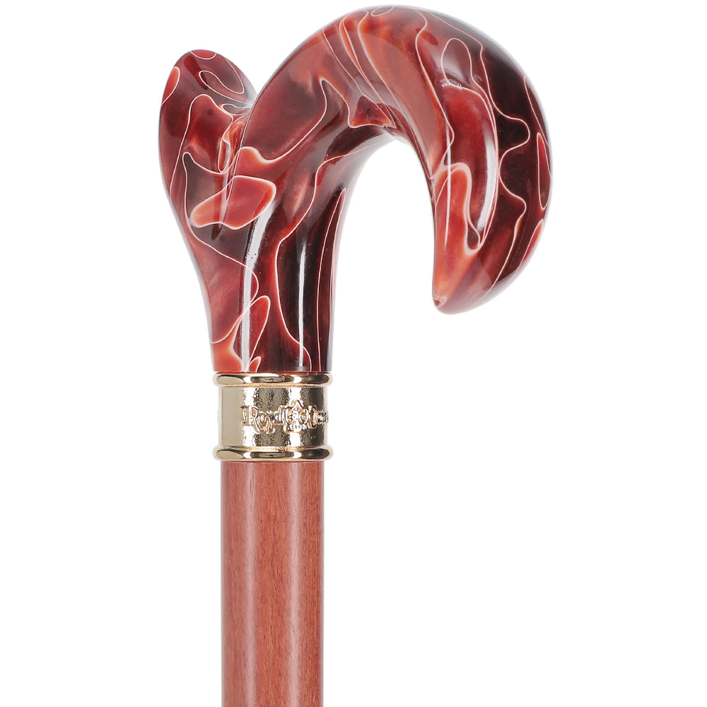 Scratch and Dent Hand-Specific Vivid Sunset Cane: Pearlescent, Rosewood & Brass V3008 Looking For