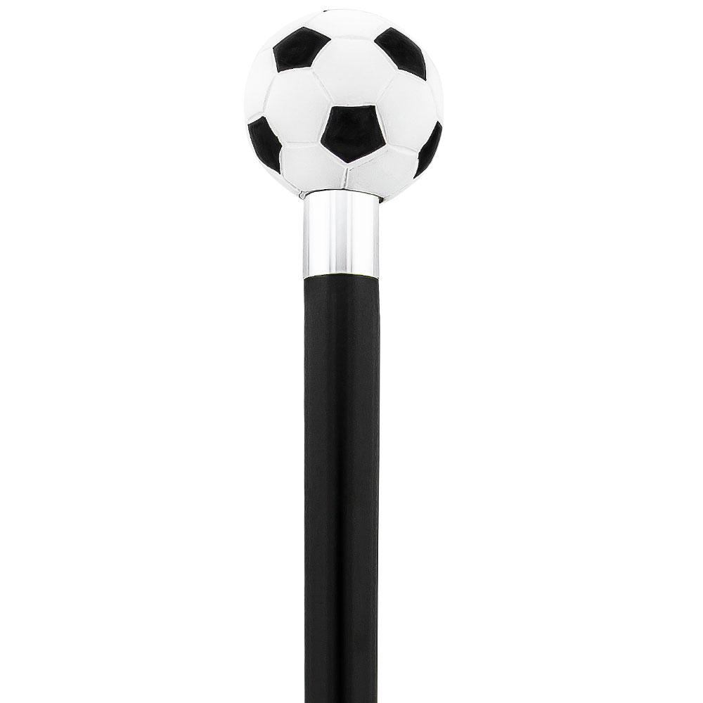 Scratch and Dent Soccer Ball Walking Cane with Custom Shaft and Collar V2062 Cheap Sale Exclusive