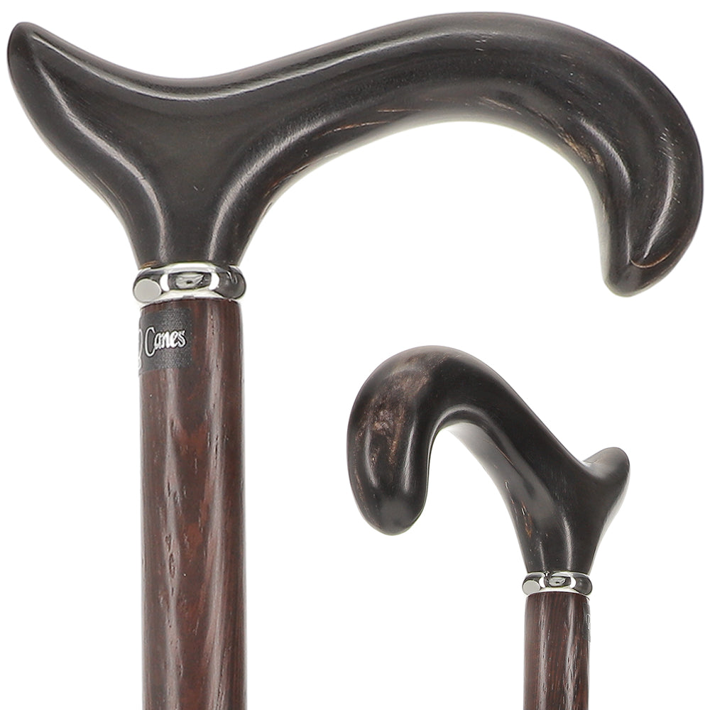 Buffalo Horn Derby Cane: Premium, Textured Exotic Wenge Wood Buy Cheap Great Deals