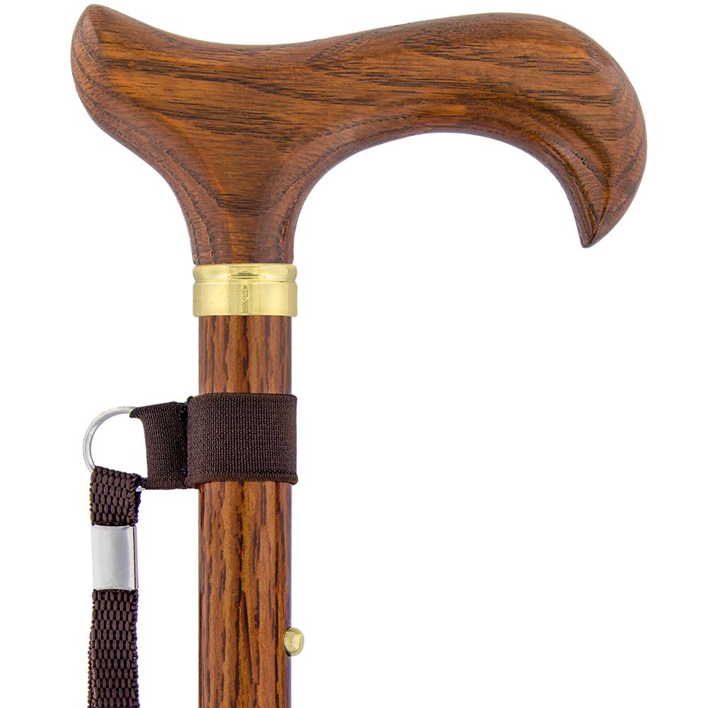 Scratch and Dent Realistic Wood Designer Folding Adjustable Walking Cane V1279 Looking For For Sale