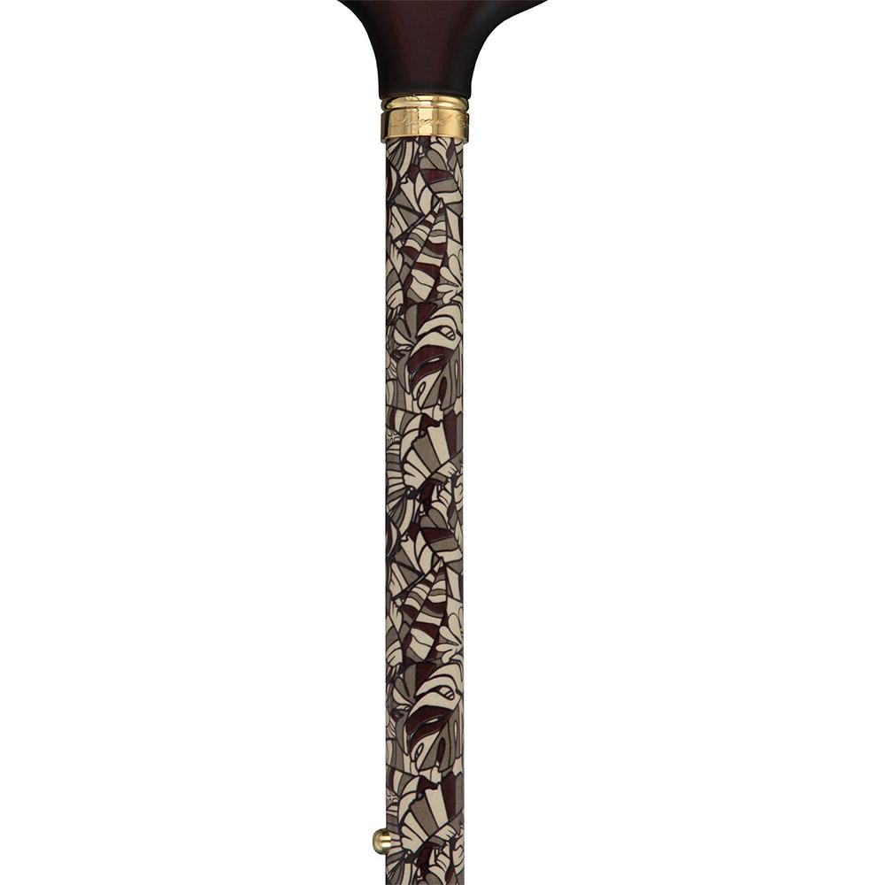 Bahama Leaf: Designer Adjustable Cane w/ Wooden Handle Best Place Sale Online