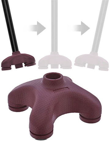 SafeTbase Self-Standing Cane Tip: Enhanced Stability, Brown Outlet Amazon