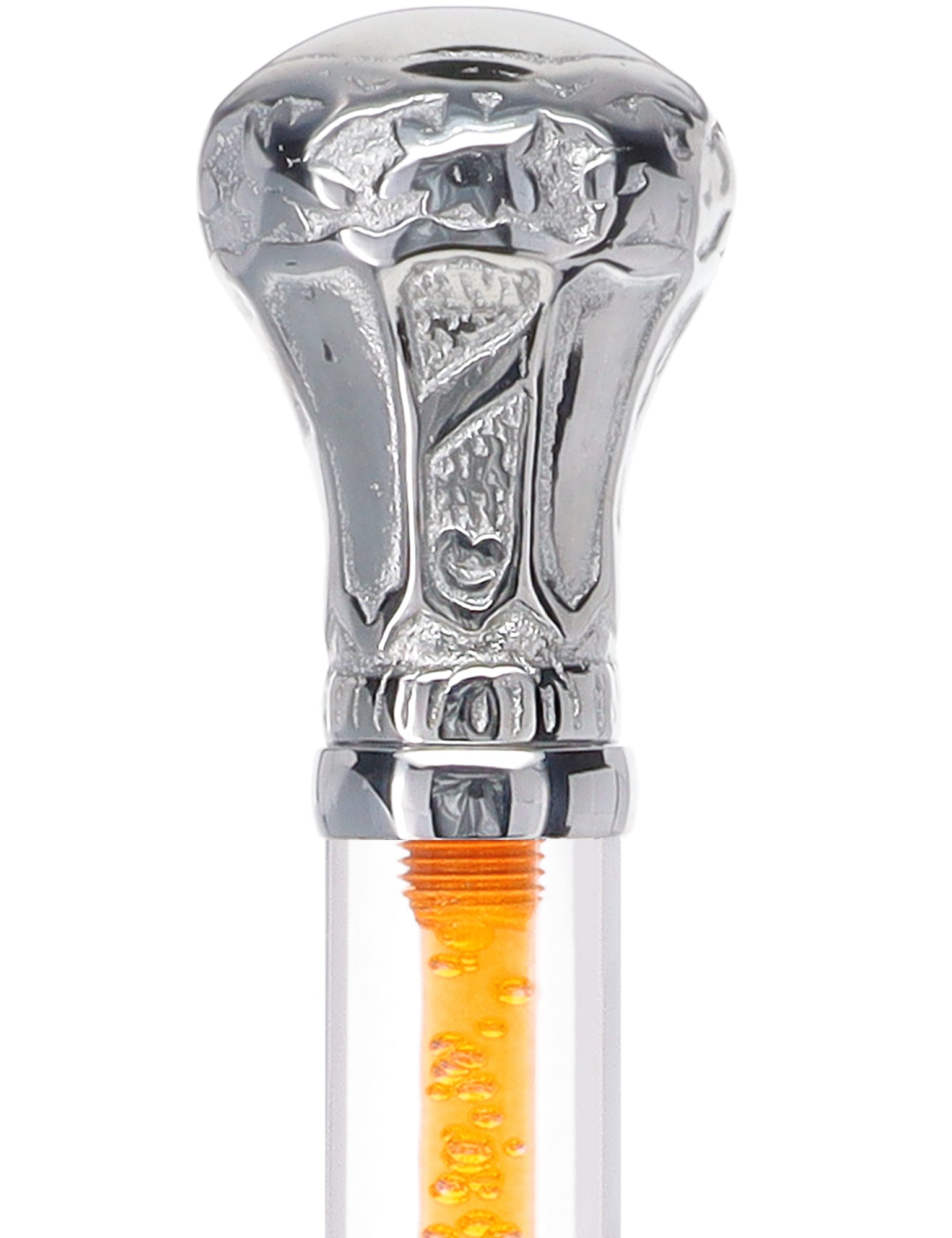 Color Crystal Elegance Chrome Knob Cane with Invisible Acrylic Shaft Options Sale In China