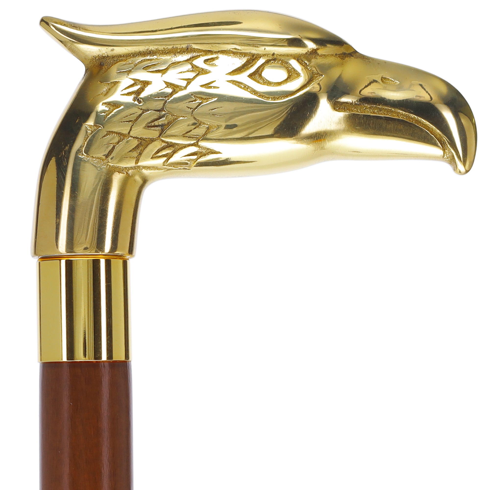 Brass Eagle Handle Walking Cane w/ Custom Shaft and Collar Sale Manchester