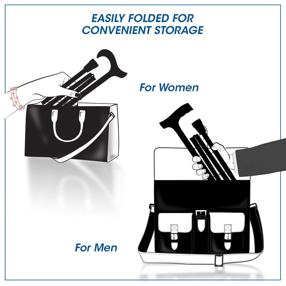 Folding Comfort Grip Cane Gray Enjoy Online