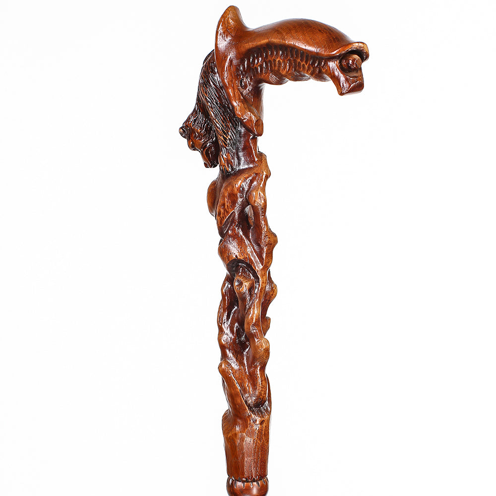 Scratch and Dent Awakening Bear (dark) Artisan Intricate Handcarved Cane V2409 Visit Online