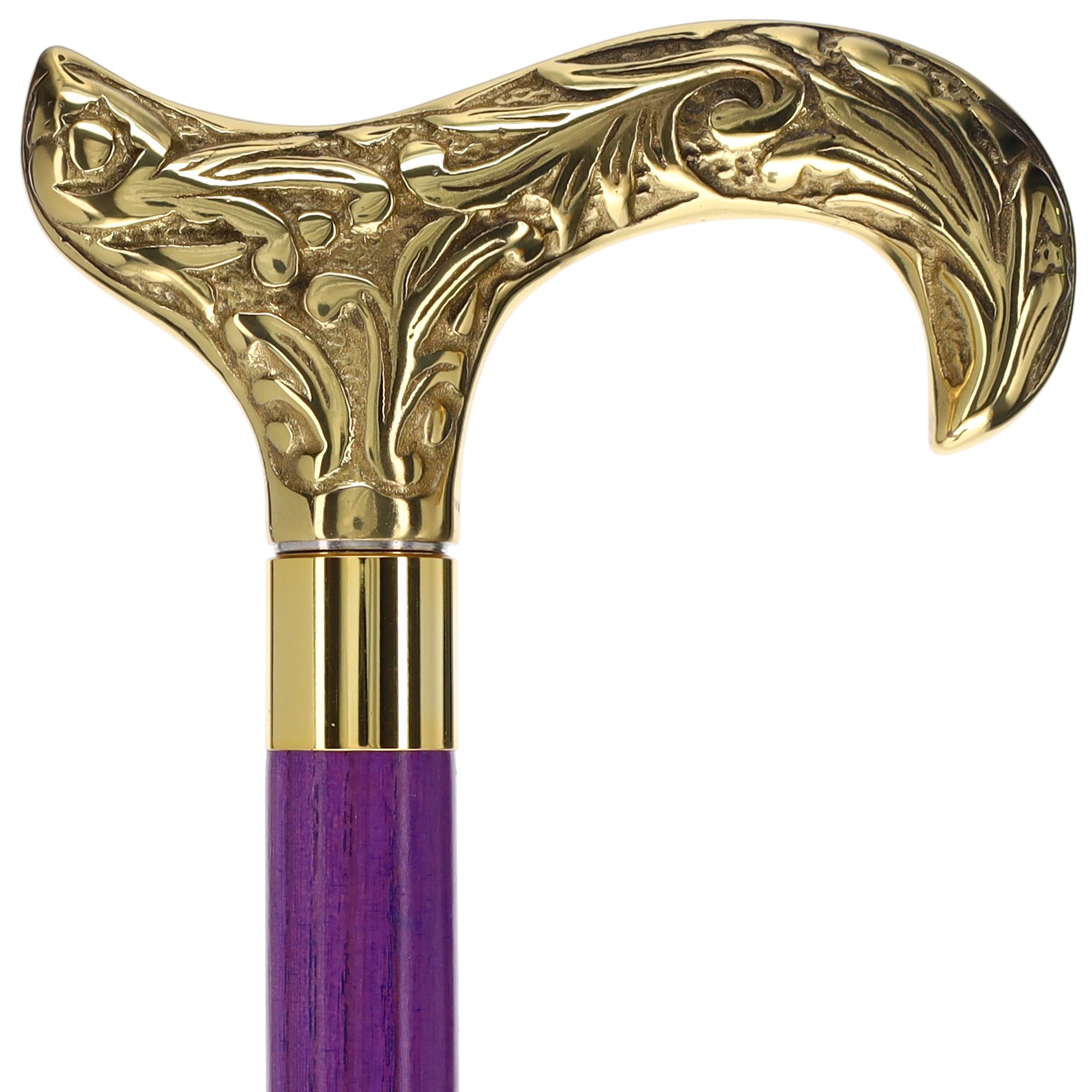 Scratch and Dent Premium Brass Derby Handle Cane: Stained Custom Color Shaft V2161 With Mastercard Cheap Online