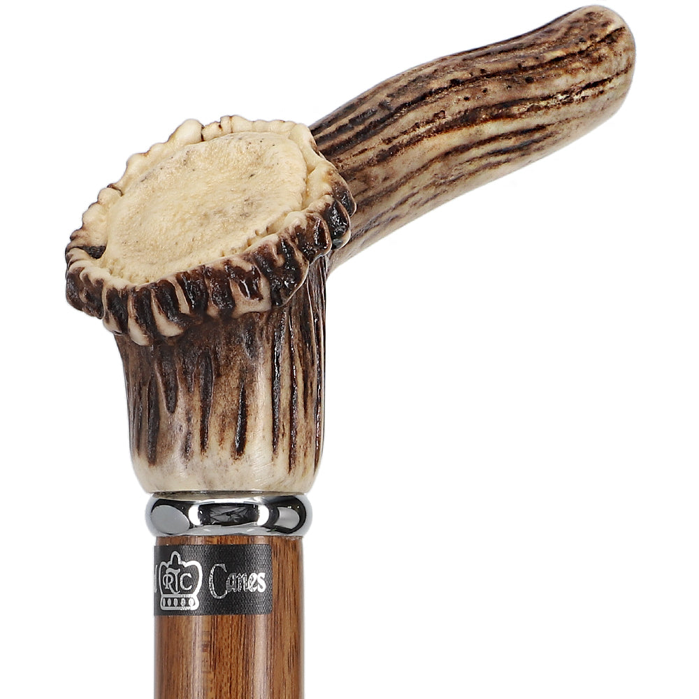 Exclusive Genuine Deer Stag Horn Cane with Ovangkol Wood Shaft Professional Online