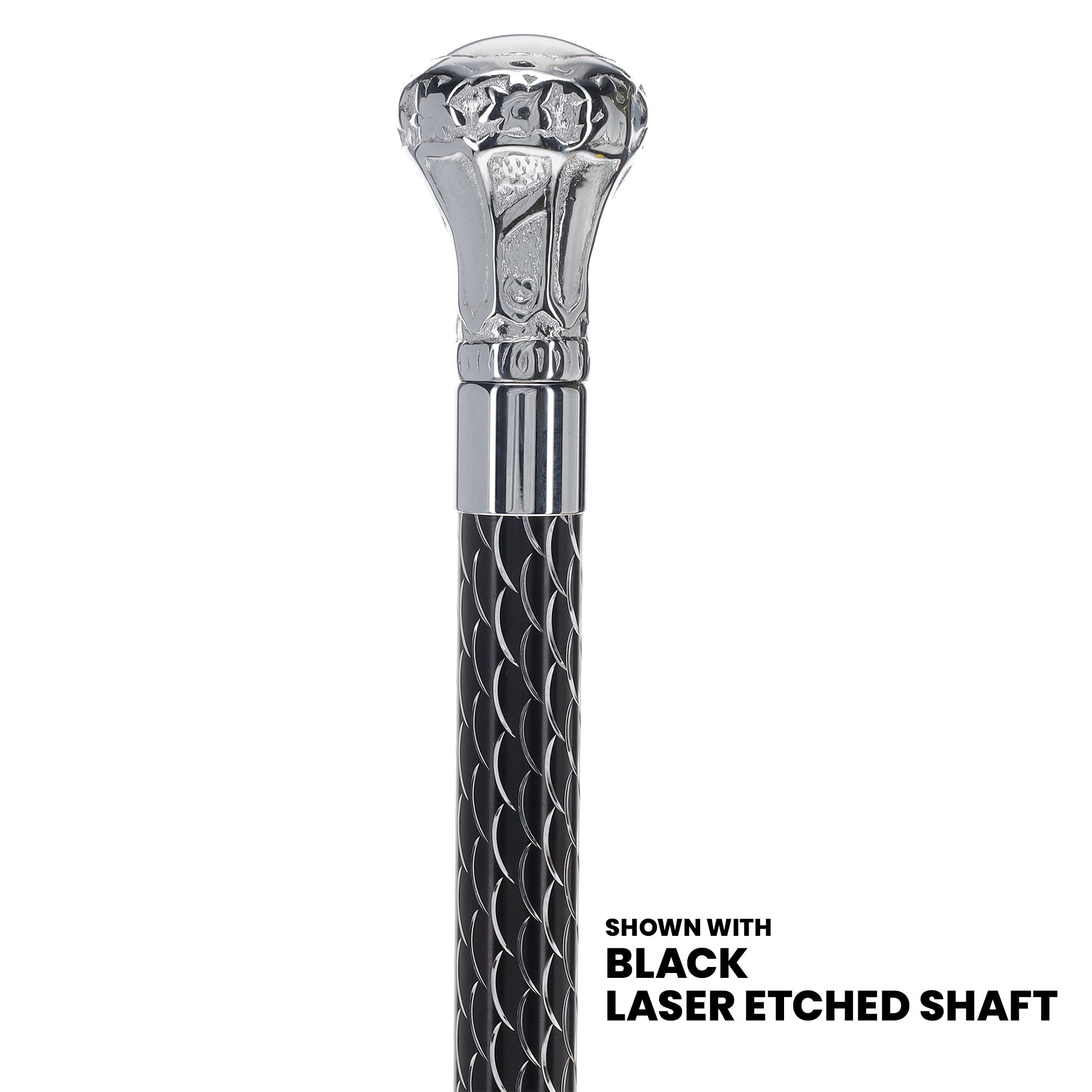 Knob Premium Chrome Brass Cane: Laser-Etched Custom Shaft Latest Collections