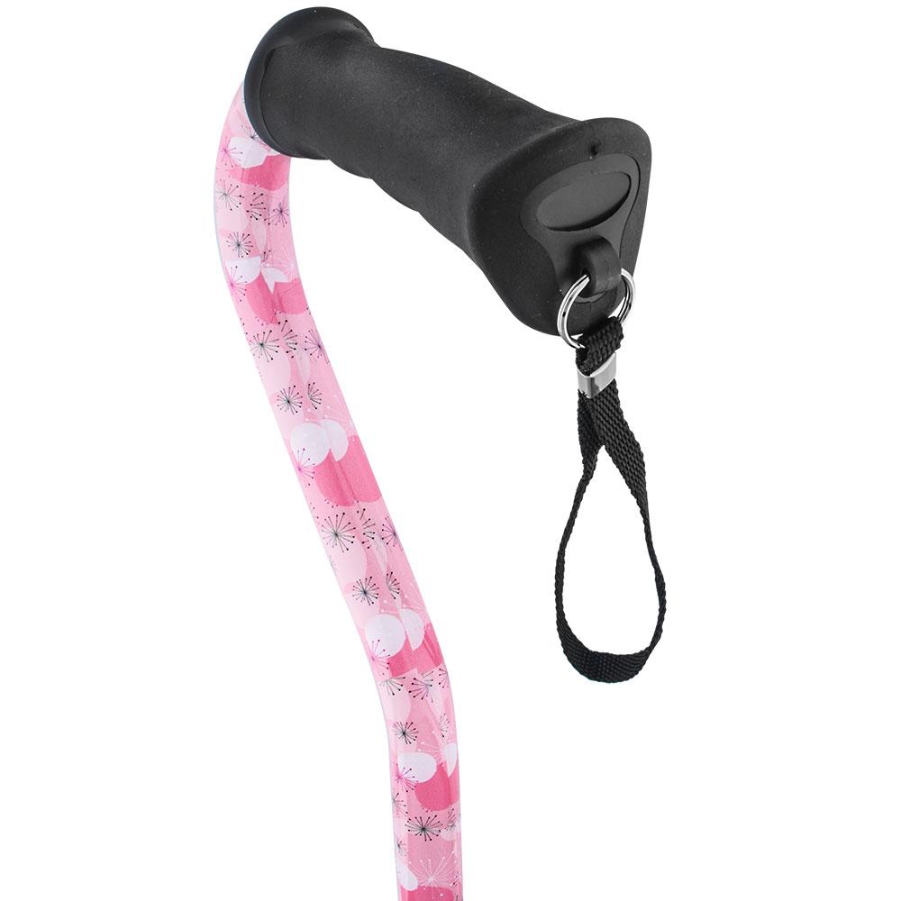 Pretty in Pink Aluminum Convertible Quad Walking Cane with Comfort Grip - Adjustable Shaft Footlocker Pictures