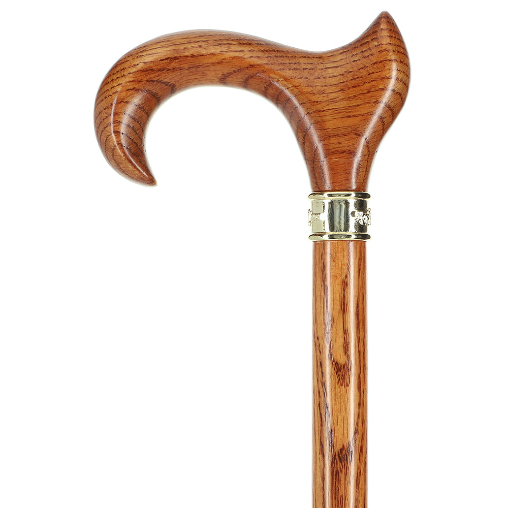 Genuine Oak Ergonomic Walking Cane with Embossed Collar Grey Outlet Store Online