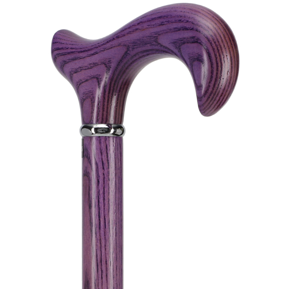 Vivid Purple Derby Walking Cane With Ash Wood Shaft and Silver Collar w/ SafeTbase Footlocker Pictures Cheap Online