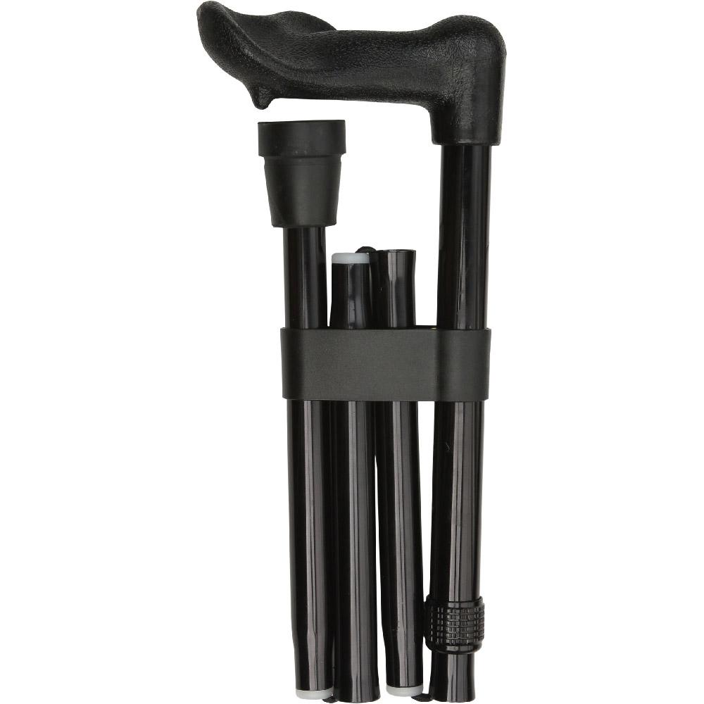 Scratch and Dent Black Folding Adjustable Palm Grip Walking Cane V1650 Wholesale Pice