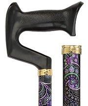 Scratch and Dent Purple Majesty Adjustable Orthopedic Handle Walking Cane with Brass Collar V2209 Cheap Sale Cheap