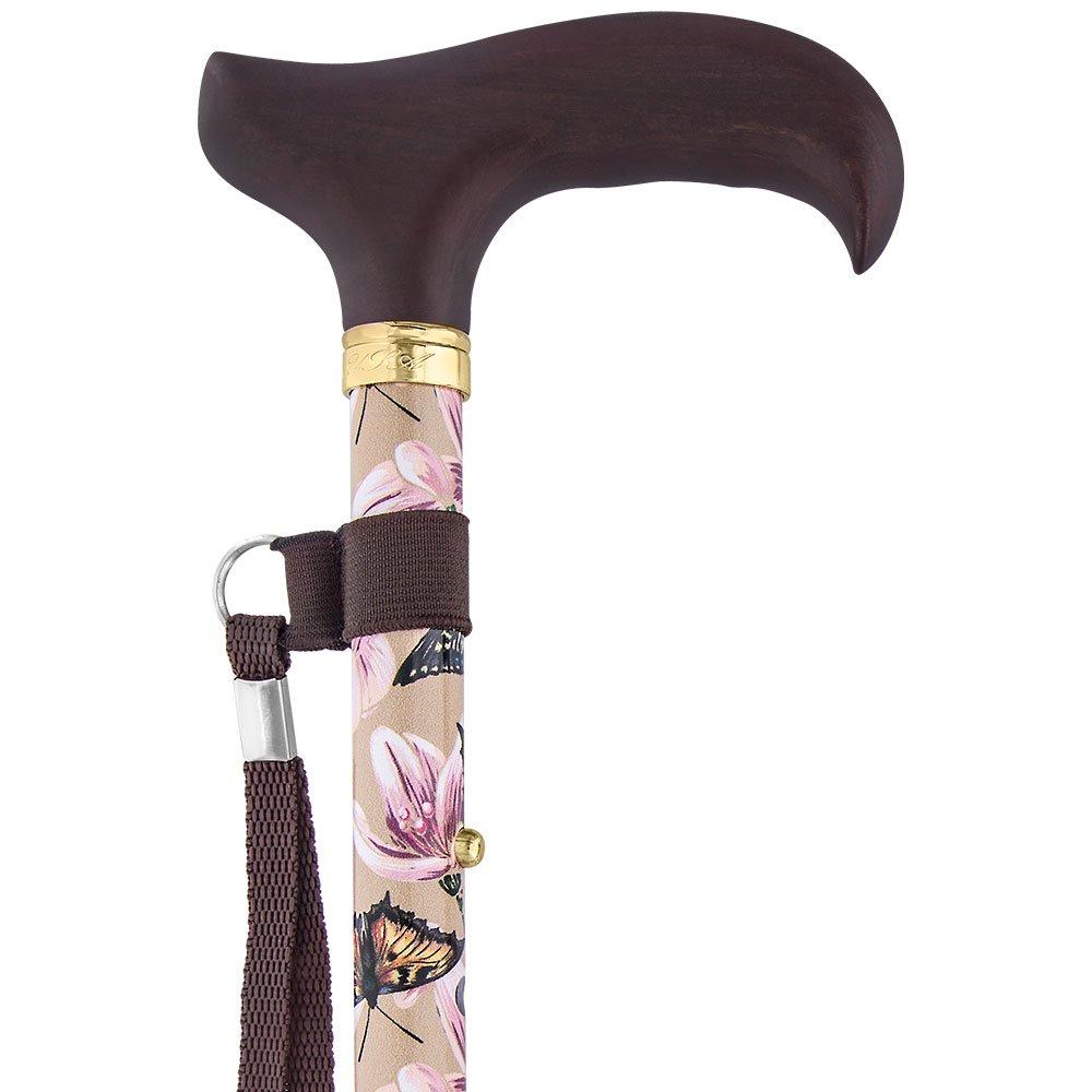 Lily & Butterfly Derby: Elegant, Adjustable Folding Cane Outlet Purchase