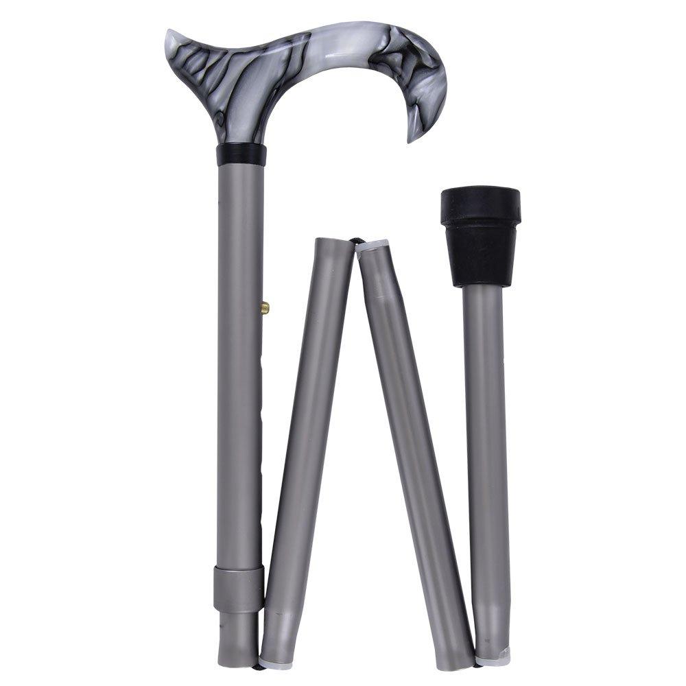 Scratch and Dent Acrylic Grey Pearlz Designer Folding Adjustable Cane V2246 With Paypal Free Shipping