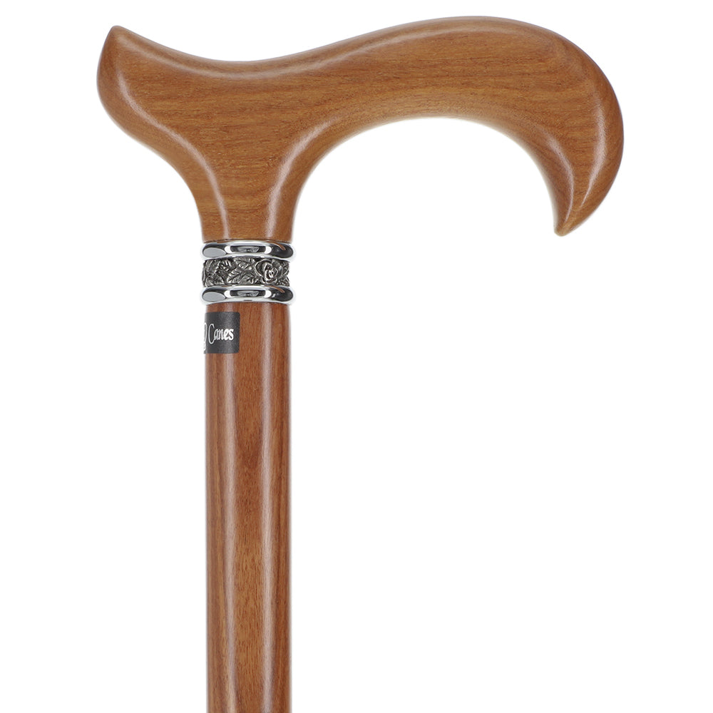 Afromosia Derby Cane: Distinct Afromosia Wood, Pewter Collar Discount In China