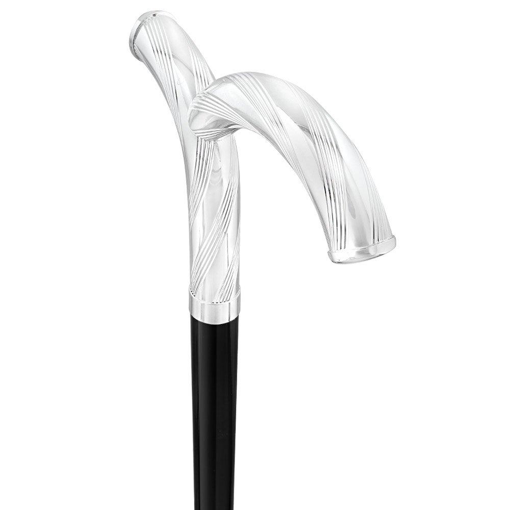 Italian Luxury: 'Curiously Curvaceous' Cane, In 925r Silver Cheap Footlocker Finishline