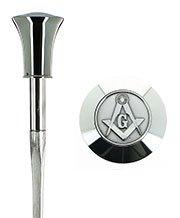 French Masonic Sword Cane: Silver Plated, Carbon Fiber Supply