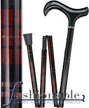 Scratch and Dent Carbon Fiber Plaid Derby Walking Cane With Folding Adjustable Carbon Fiber Shaft V3410 Buy Cheap Authentic