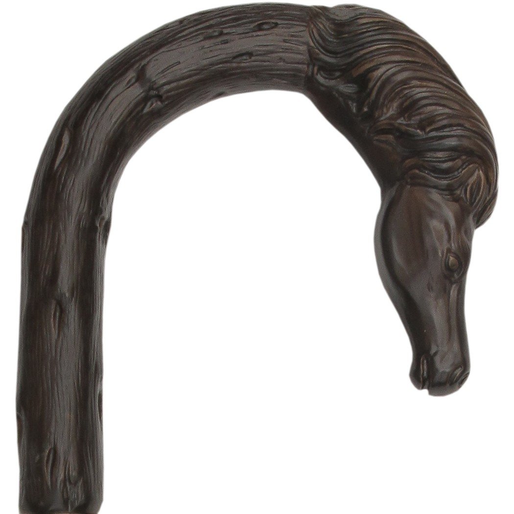 Brown Horse Tourist Handle Cane - Italian Handle w/Custom Shaft and Collar Free Shipping Online