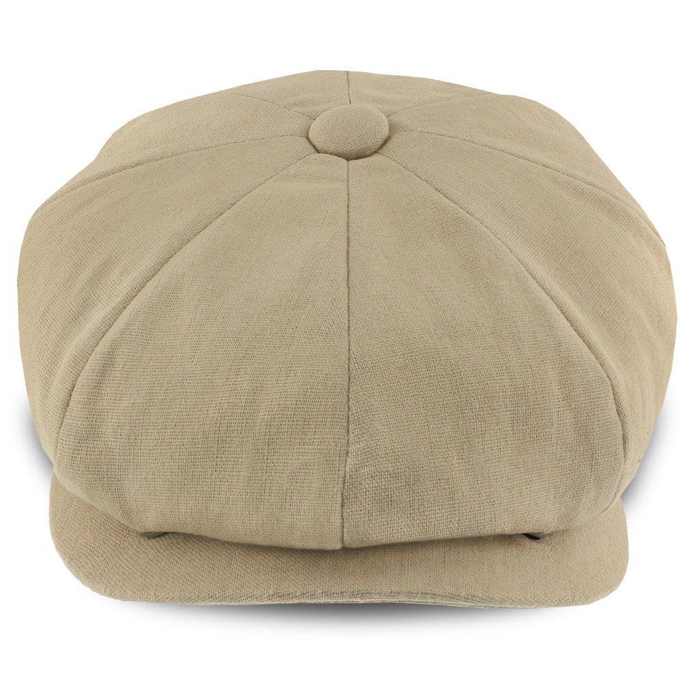 Hampton - Walrus Hats Sand Linen 8 Panel Newsboy Cap Find Great Online