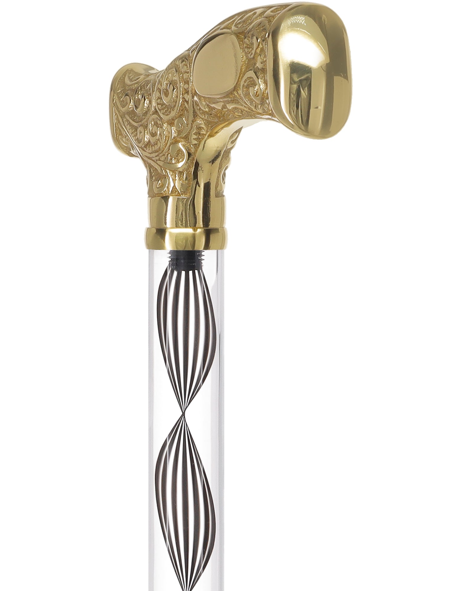 Make It Yours: Invisible Clear Shaft w/ Premium Brass Cane Discount Inexpensive