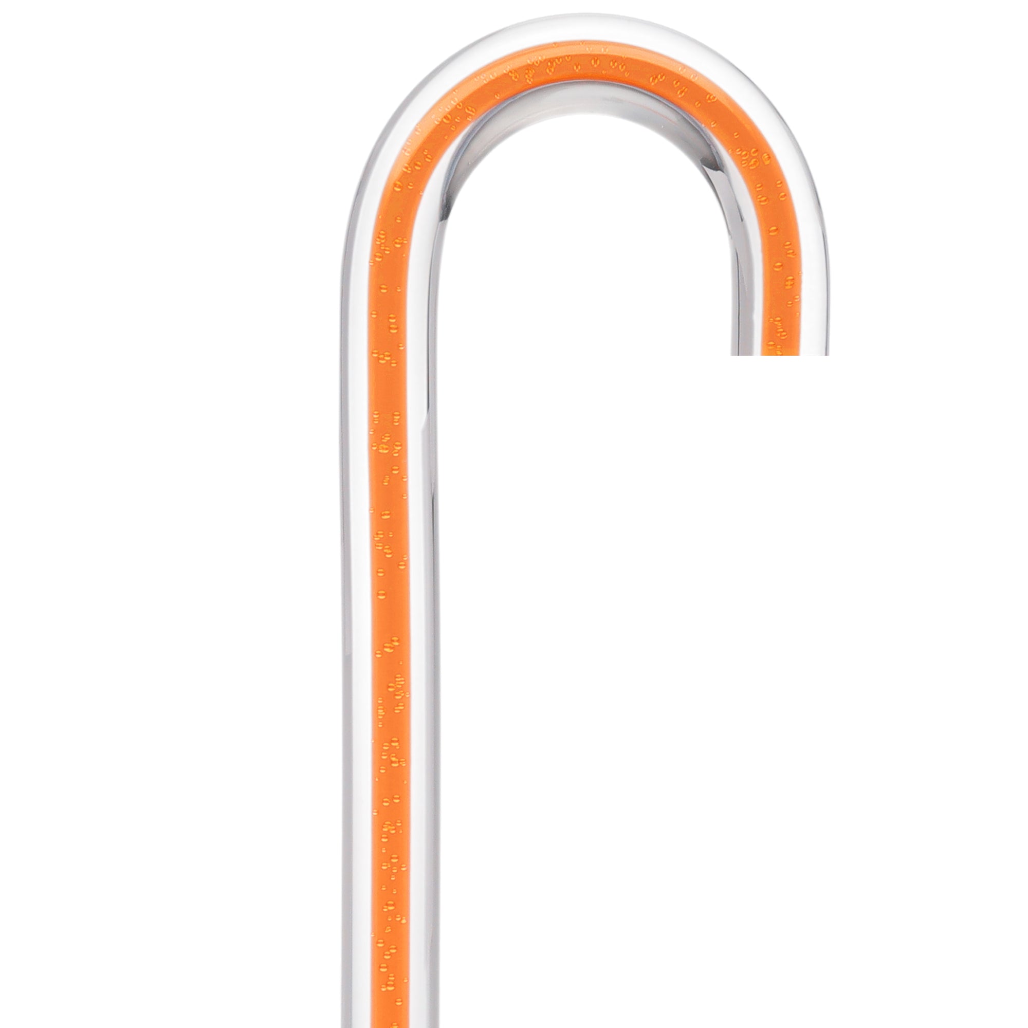 Be Bold Wear Orange Cane: Orange Streak w/ Floating Bubbles in Clear Shaft Cheap Footlocker Finishline