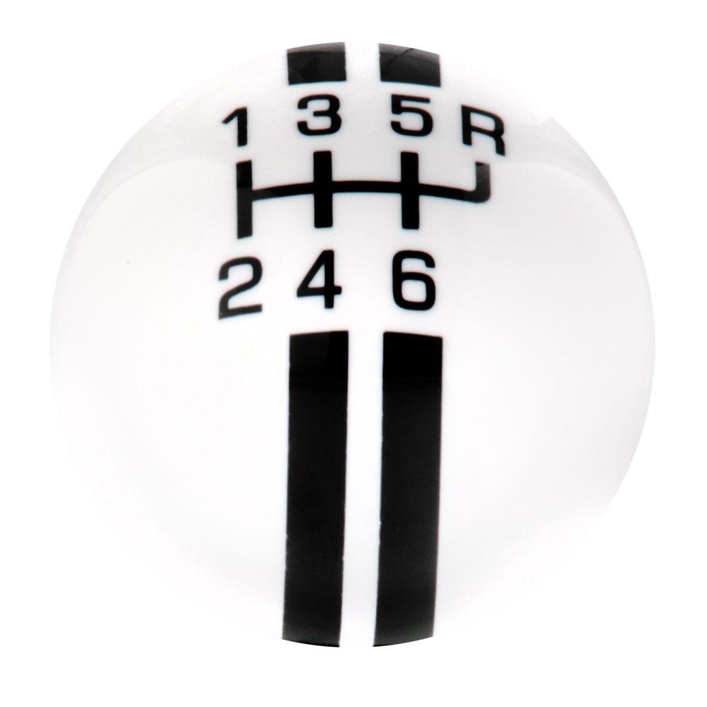 Black & White Rally Shift Round Knob Cane w/ Custom Wood Shaft & Collar 100% Original