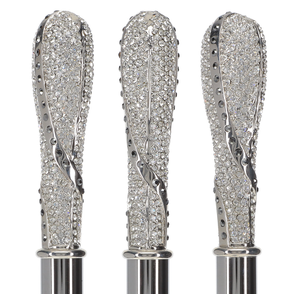 Opulent Italian: 925r Silver Cane w/ Extensive Swarovski Inlay Best Pices Cheap Pice