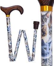 Scratch and Dent Cats Designer Folding Adjustable Derby Walking Cane V1765 Cheap Pice Outlet