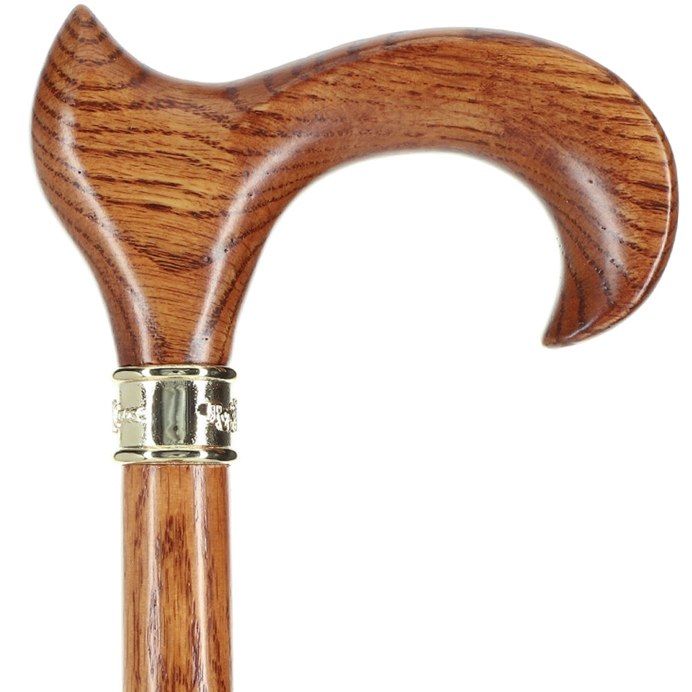 Genuine Oak Ergonomic Walking Cane with Embossed Collar Grey Outlet Store Online