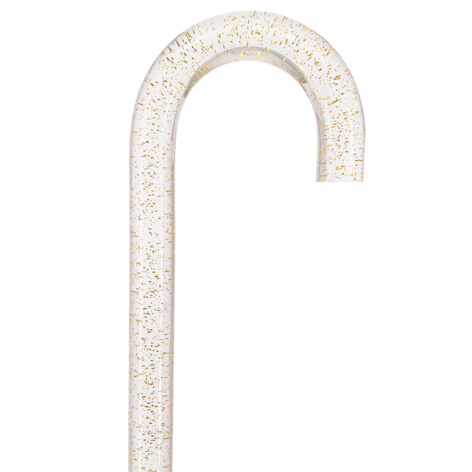 Golden Shimmer Cane: Gold Sparkles in Invisible Clear Shaft Clearance Purchase