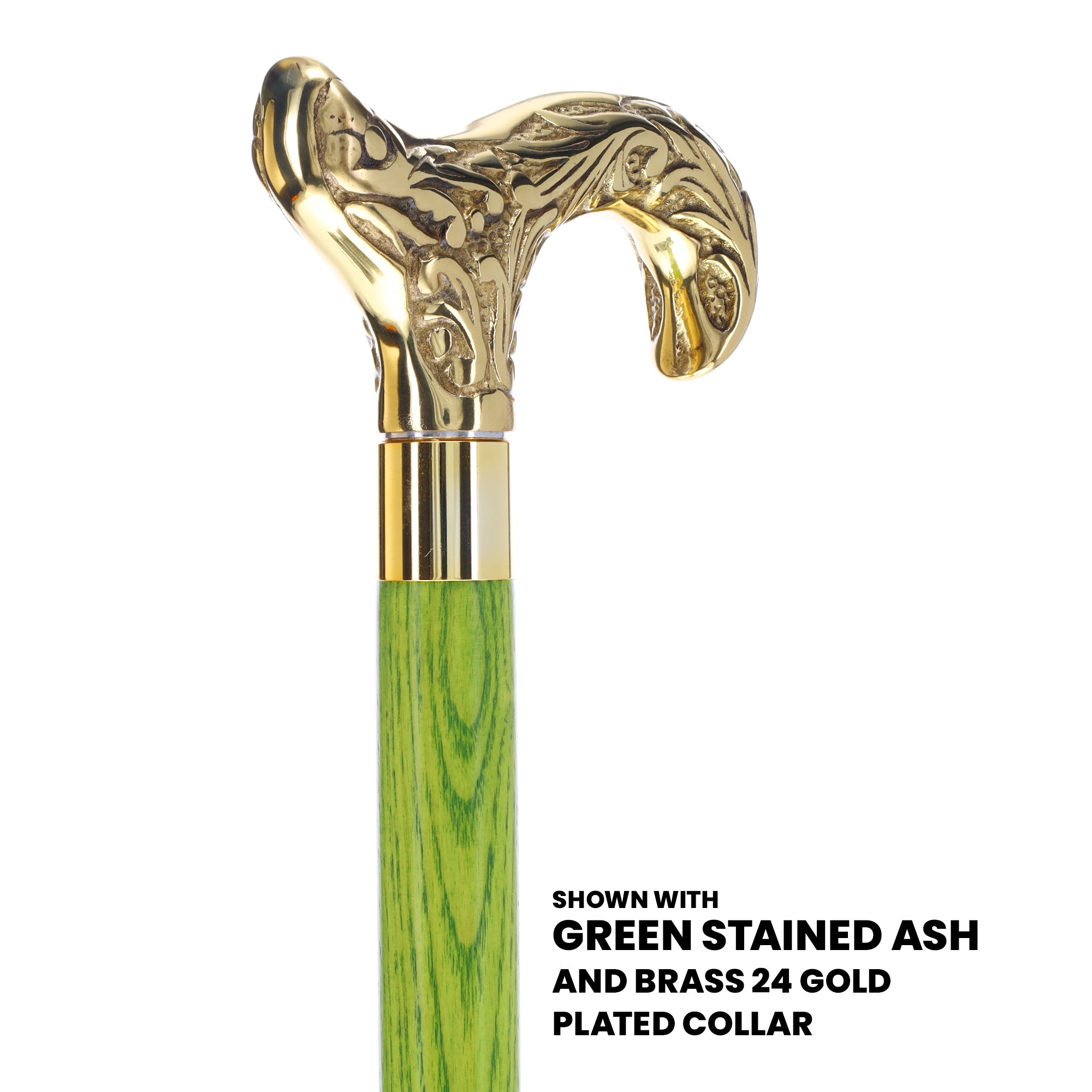 Premium Brass Derby Handle Cane: Stained Custom Color Shaft Best Sale Online