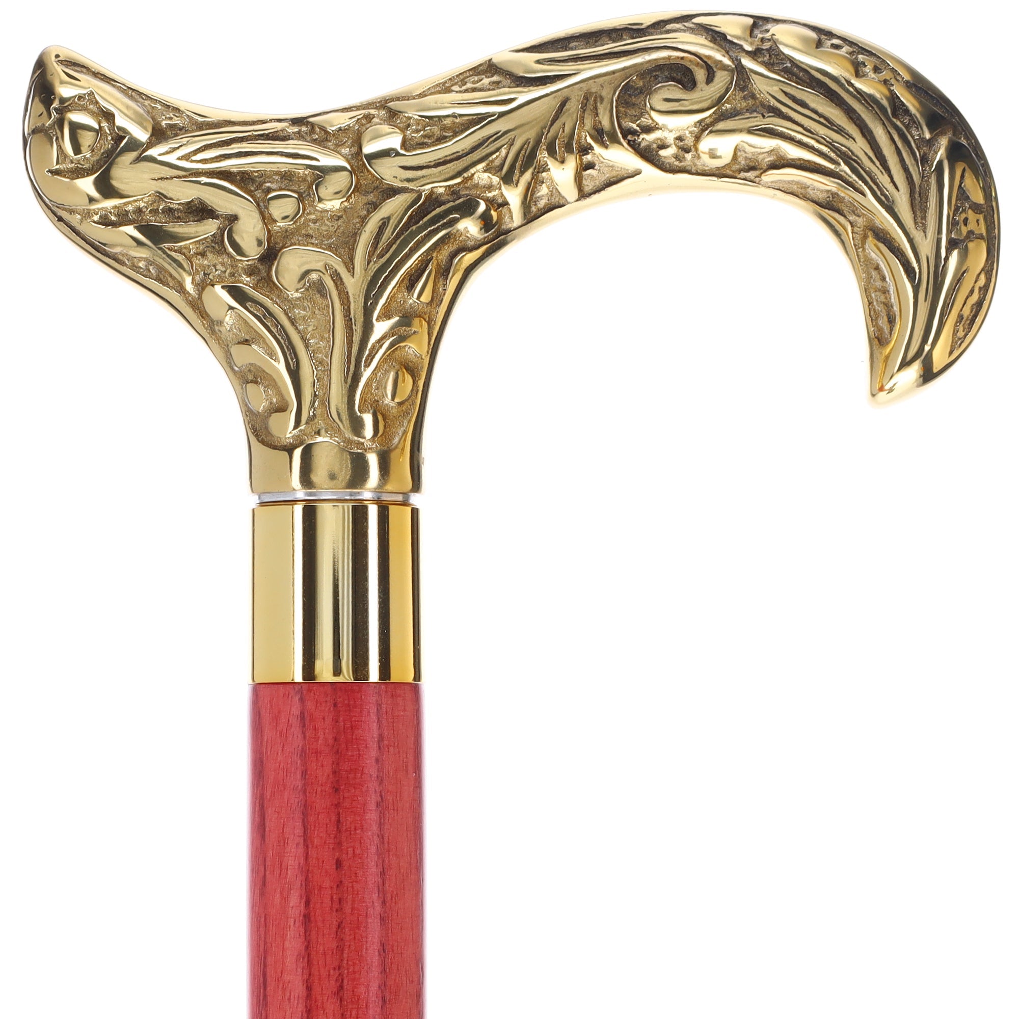 Scratch and Dent Premium Brass Derby Handle Cane: Stained Custom Color Shaft V2161 With Mastercard Cheap Online