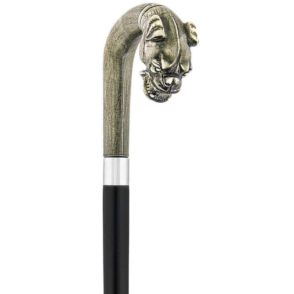 Grey Gargoyle Imitation Stone Tourist Walking Cane - Italian Handle w/ Custom Shaft and Collar Fake Cheap Online