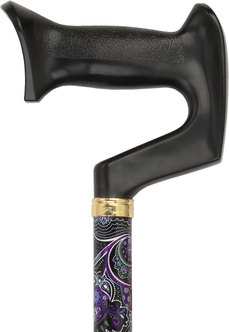 Scratch and Dent Purple Majesty Adjustable Orthopedic Handle Walking Cane with Brass Collar V2209 Cheap Sale Cheap