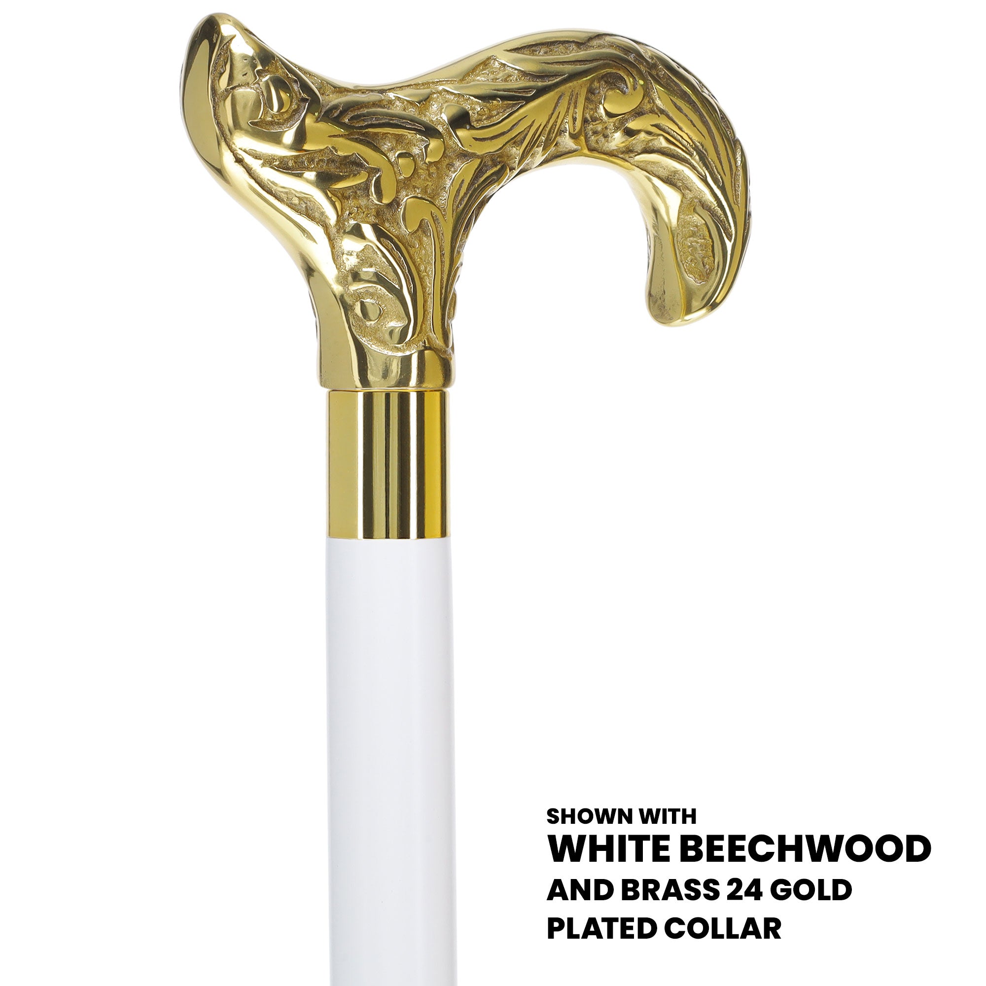 Premium Brass Derby Handle Walking Cane: Custom Shaft & Collar 2025 Cheap Online