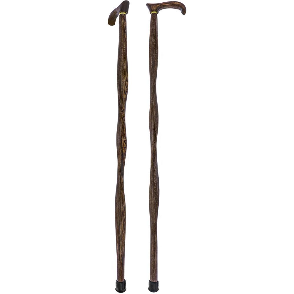 USA-Made Twisted Brown Derby Cane: Unique Colorwood Laminate Best Wholesale Sale Online