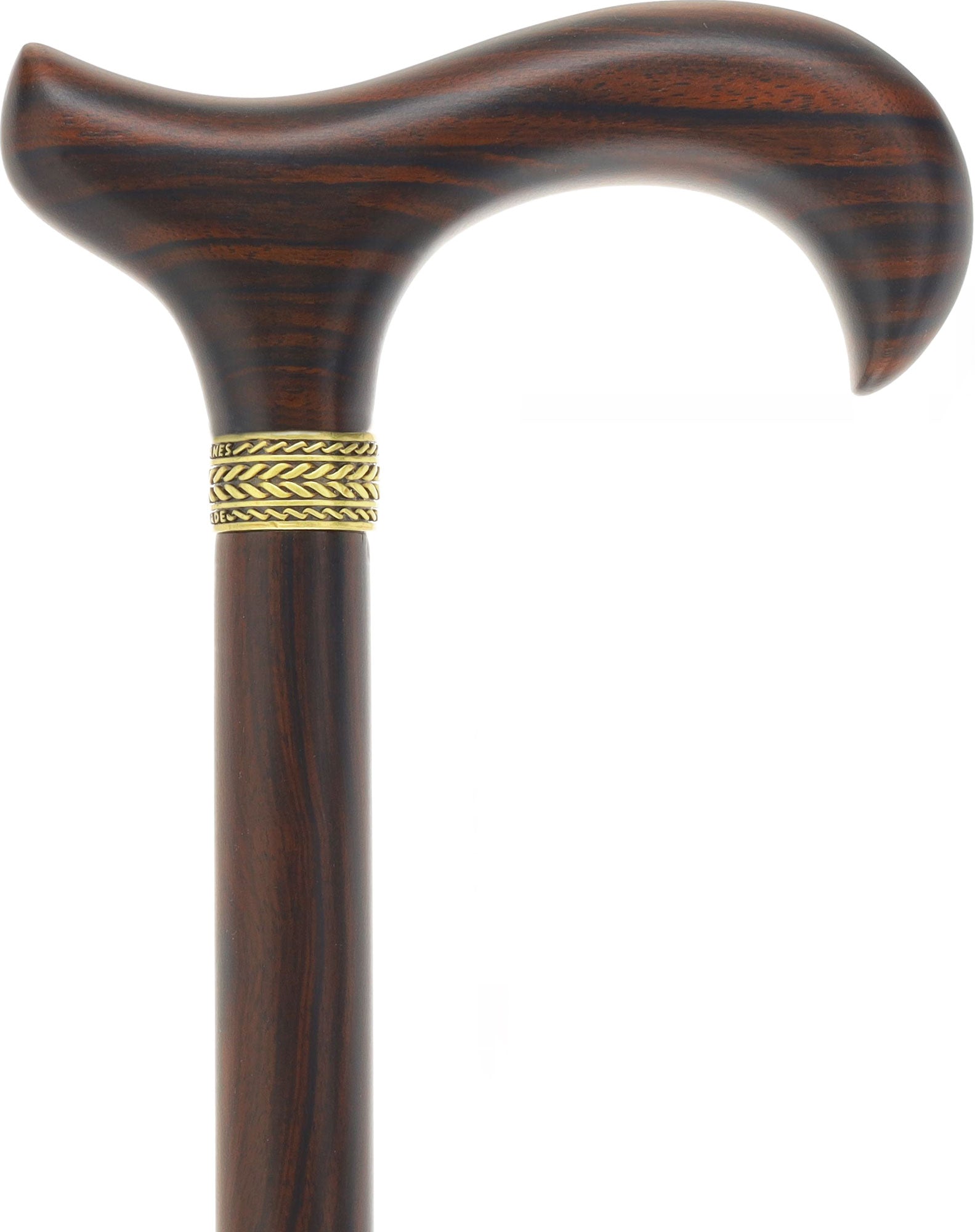 Luxury Derby Cane: Radiant Genuine Ebony Wood, Pewter Collar Option Sast For Sale