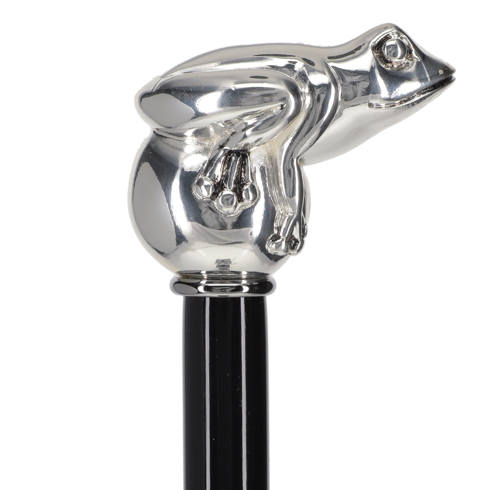 Italian Luxury Silver 925 Frog Walking Stick: Elegant Design Choice