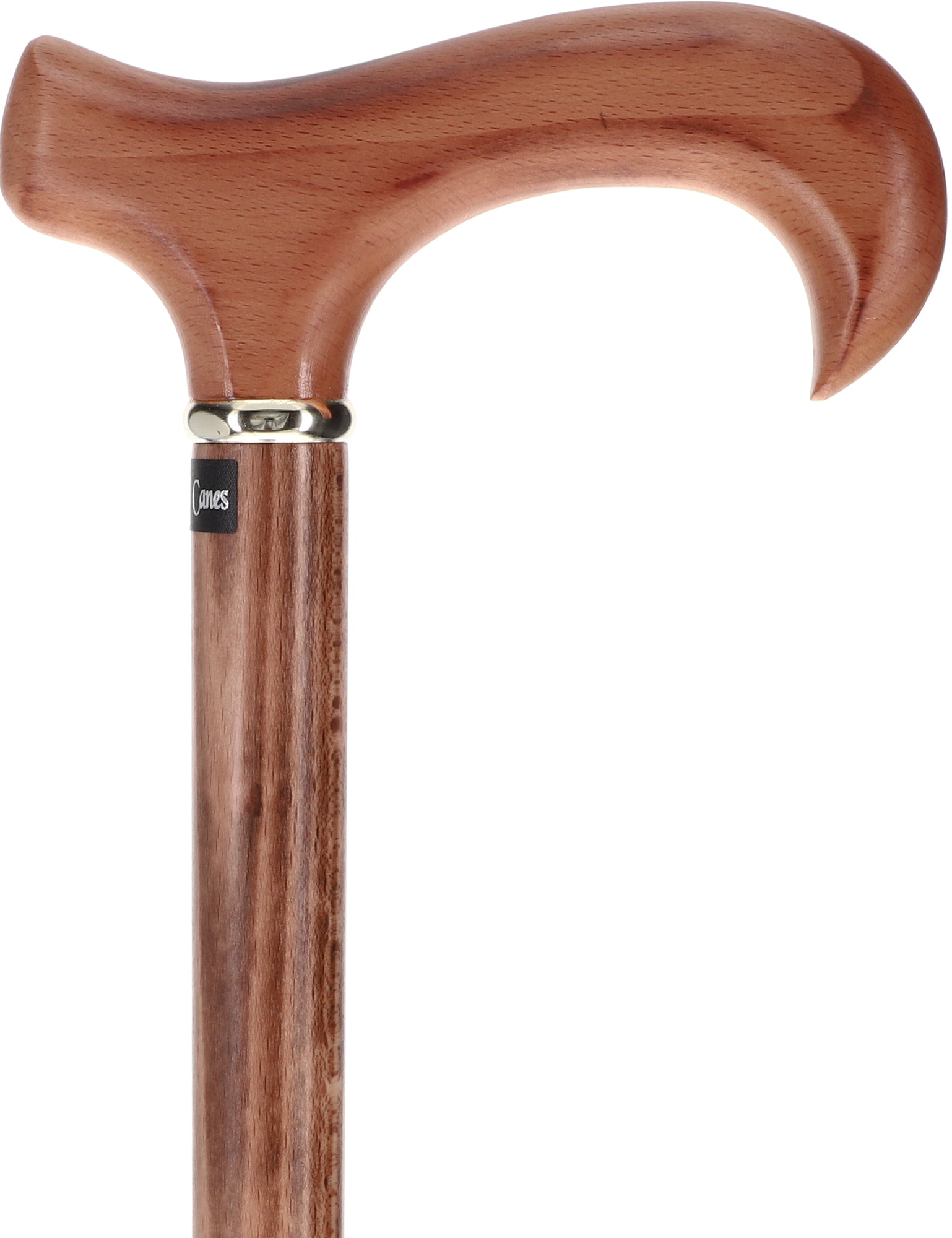 Scorched Beechwood Derby Cane - Silver Collar Pick A Best