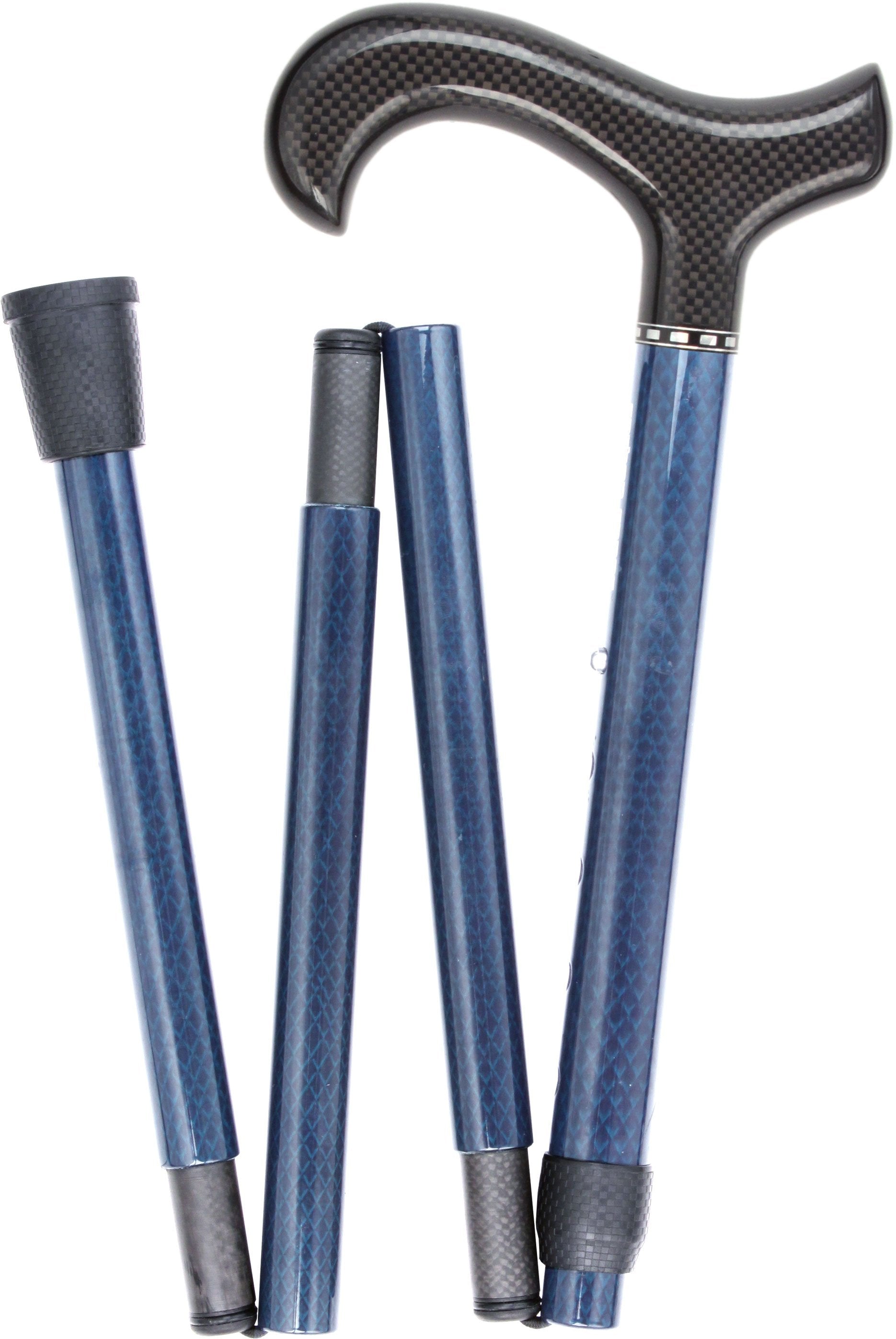 Scratch and Dent Triple Wound Blue Folding Adjustable Walking Cane V2239 Cheap Sale Professional