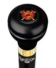 Fire Department Emblem Flask Walking Stick: Wood Shaft Hidden Flask Free Shipping Cheap Online