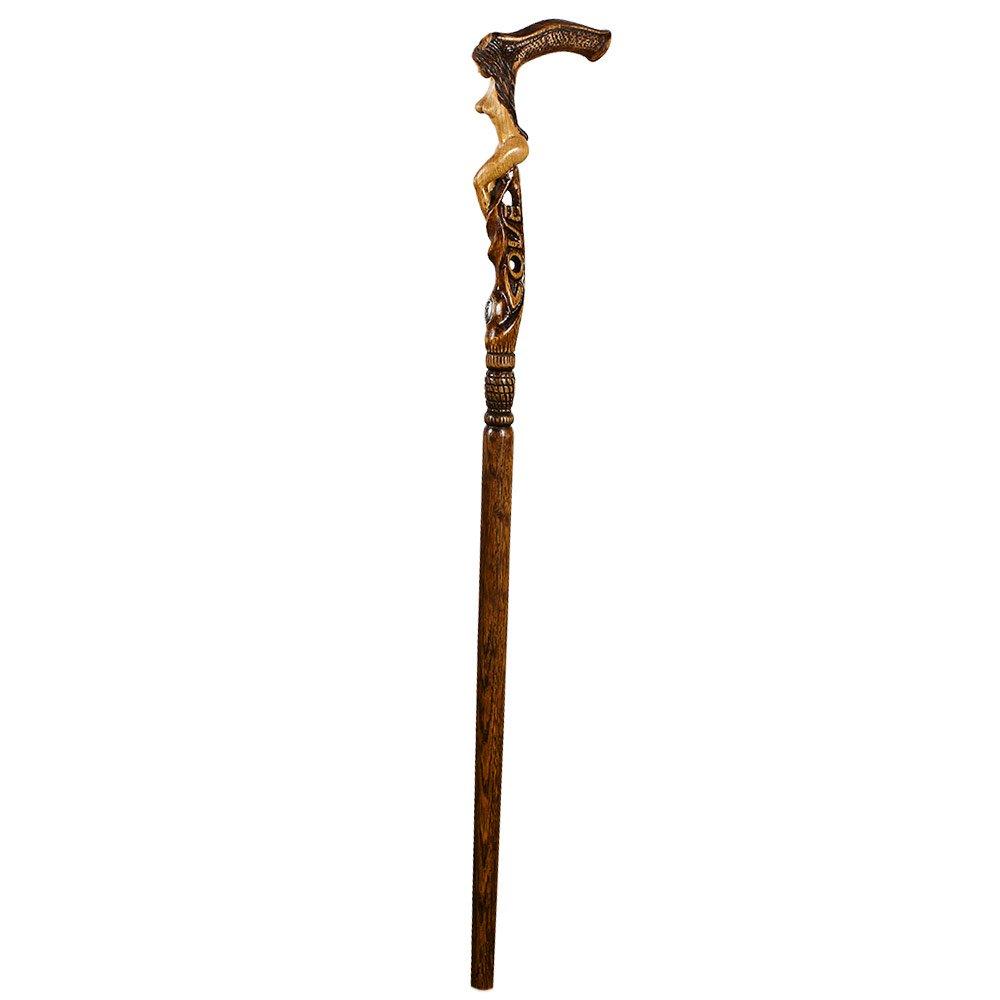 Mother Nature: Oak Wood Artisan Intricate Handcarved Cane Low Shipping Cheap Pice