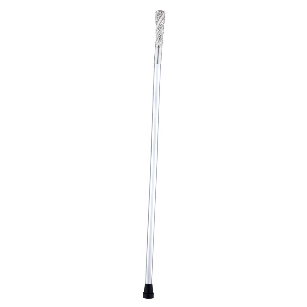 Embossed Elongated Nickel Plated Handle Cane Italian Handle w/ Lucite Shaft & Collar With Mastercard Online