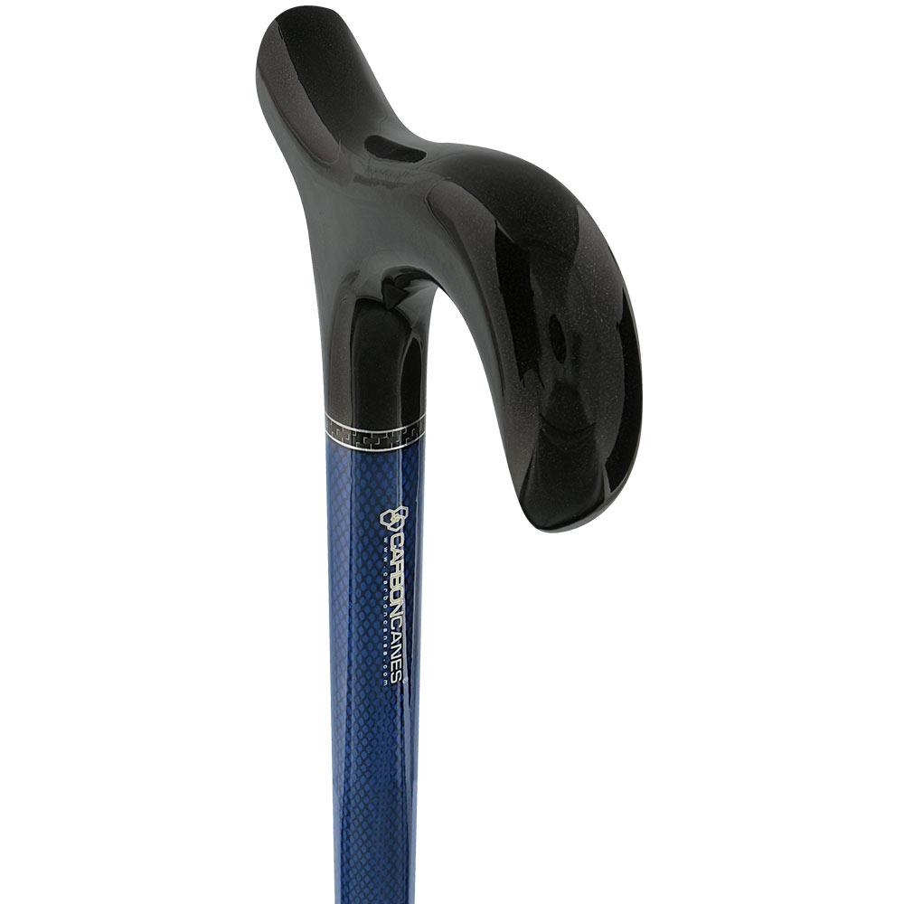 Scratch and Dent Blue Mesh Adjustable Derby Handle Carbon Fiber Walking Cane V1715 Free Shipping Release Dates