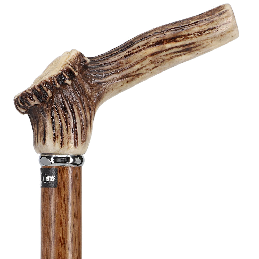 Exclusive Genuine Deer Stag Horn Cane with Ovangkol Wood Shaft Professional Online