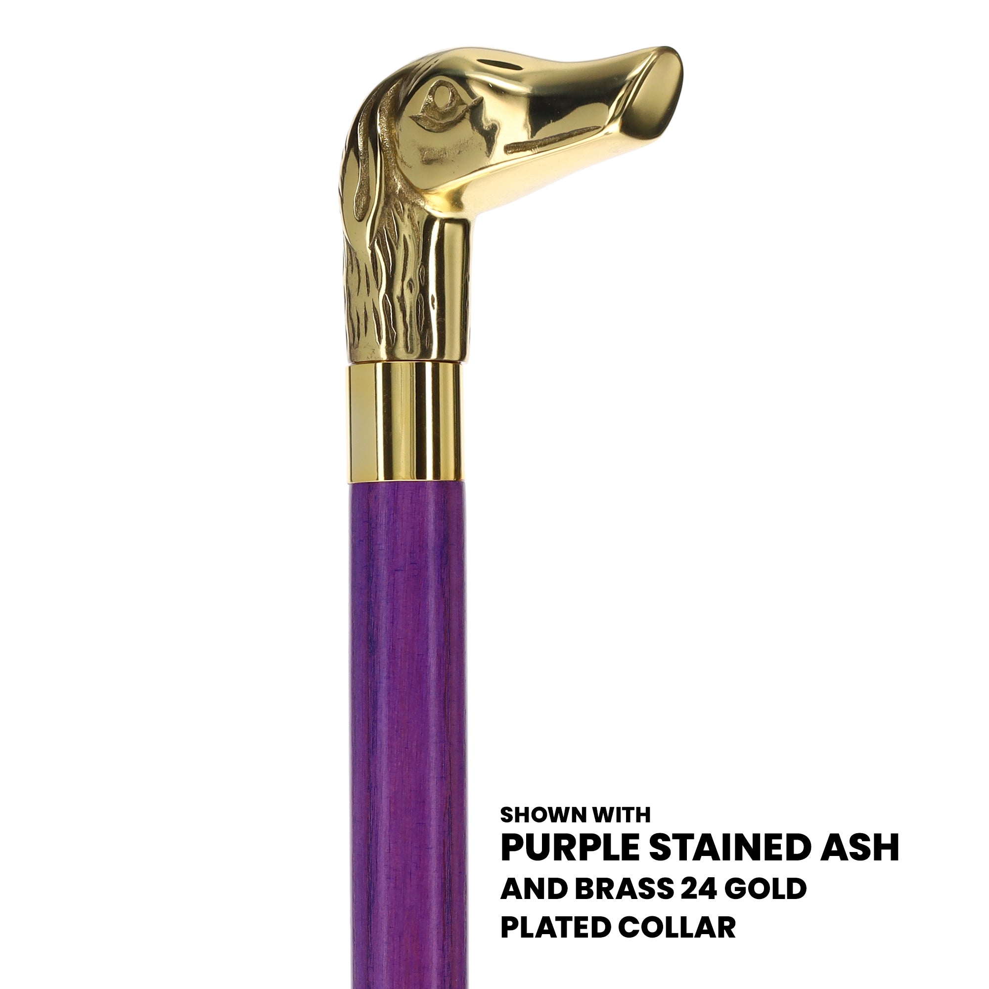 Premium Brass Dog Handle Cane: Stained Custom Color Shaft Sale Wiki