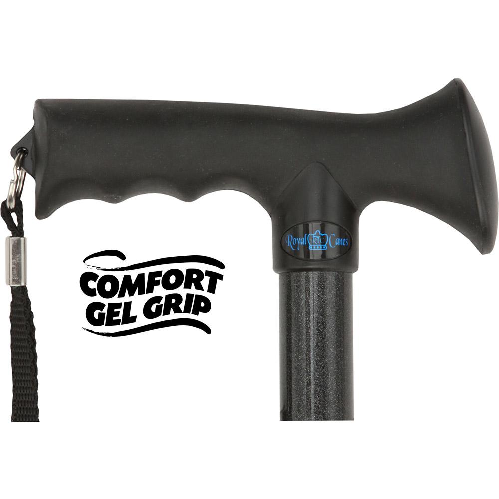 Comfort Grip Black Adjustable Folding Walking Cane Outlet Release Dates